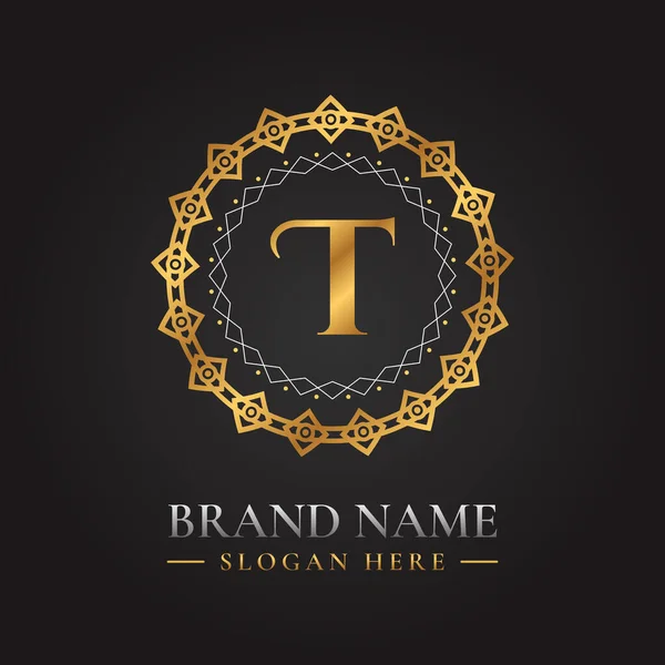 Letter Golden Vector Logo Template Luxury Style Concept — ストックベクタ