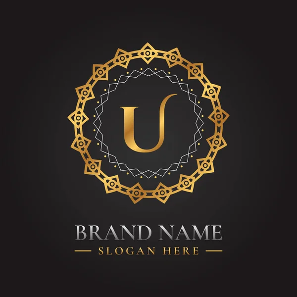 Letter Golden Vector Logo Template Luxury Style Concept —  Vetores de Stock