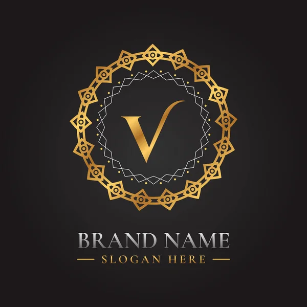 Letter Golden Vector Logo Template Luxury Style Concept —  Vetores de Stock