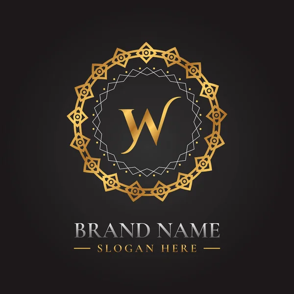 Letter Golden Vector Logo Template Luxury Style Concept — ストックベクタ