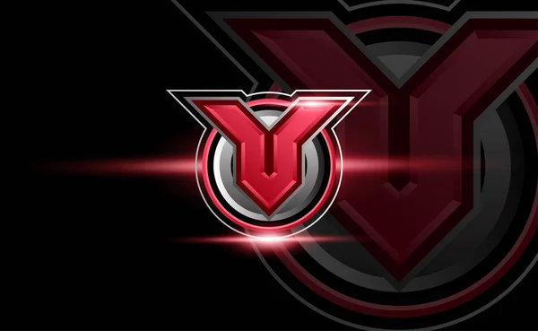 Carta Inicial Design Logotipo Monograma Vetorial Para Esport Twitch Modelo —  Vetores de Stock