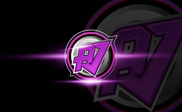 Initial Letters Vector Monogram Logo Design Esport Twitch Gaming Logo — 스톡 벡터