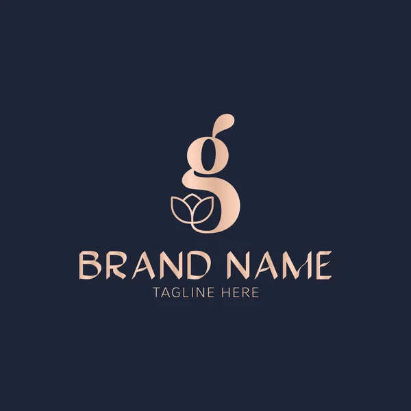 Eerste Letter Luxe Vector Logo Template Geschikt Voor Bruiloft Zakelijke — Stockvector