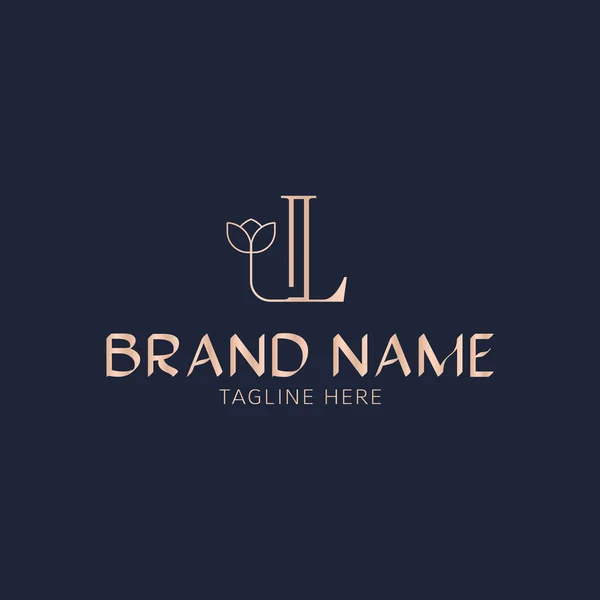 Initial Letter Luxury Vector Logo Template Fit Wedding Business Brand — Stock Vector