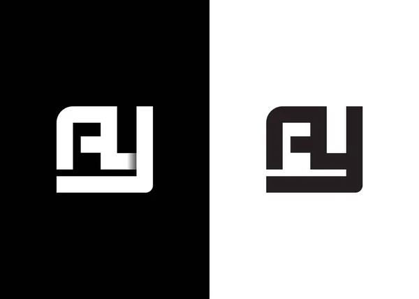Minimalistyczne Litery Początkowe Monogram Wektor Szablon Logo — Wektor stockowy