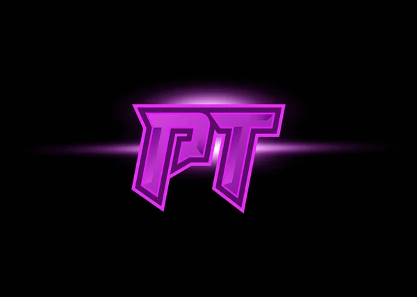 Начальные Буквы Esport Style Fit Gaming Twitch Youtube Шаблон Векторной — стоковый вектор