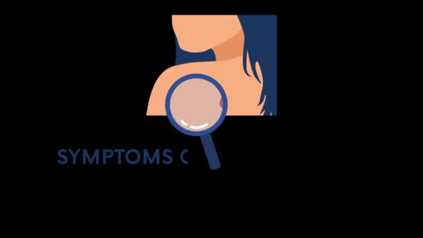 Skin Cancer Symptoms Animation Transparent Background Melanoma Concept Can Used — Stock Video