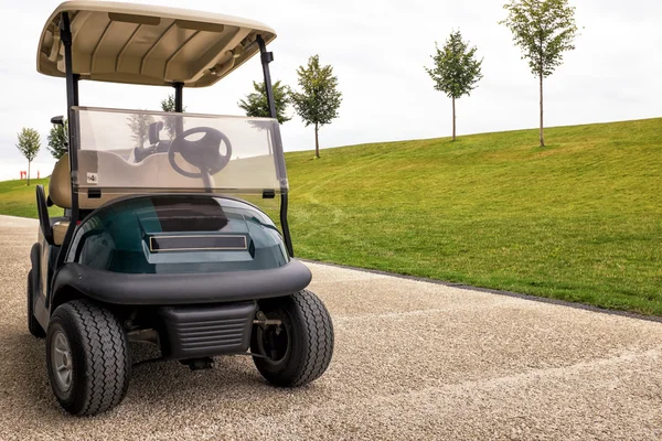 Jugar al golf en un campo de golf en tiempo nublado —  Fotos de Stock