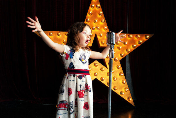 Singer, Star, microphone, stage