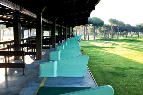 playing golf on a golf course