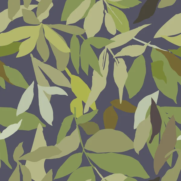 Abstract seamless pattern with leaves. Vector fail. — Stock Vector