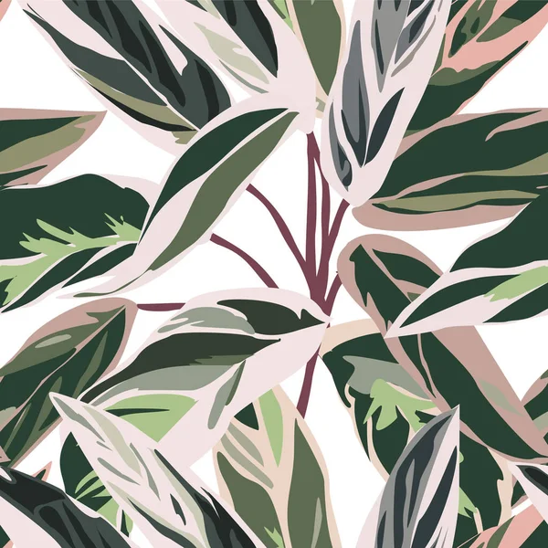 Yapraklı, soyut, pürüzsüz desen. Çeşitli yüzeyler için vektör arkaplanı. Moda el çizimi dokular.