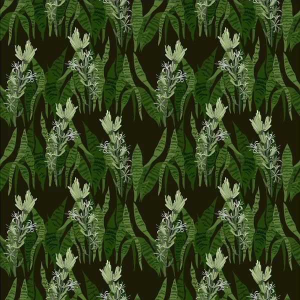 Yapraklı, soyut, pürüzsüz desen. Vektör dosyası.