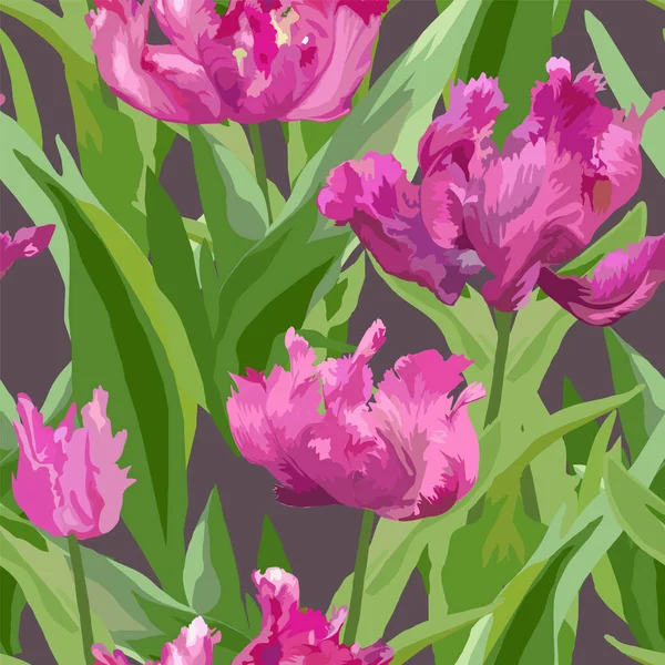 Çiçekli, soyut, pürüzsüz desen. Vektör dosyası.