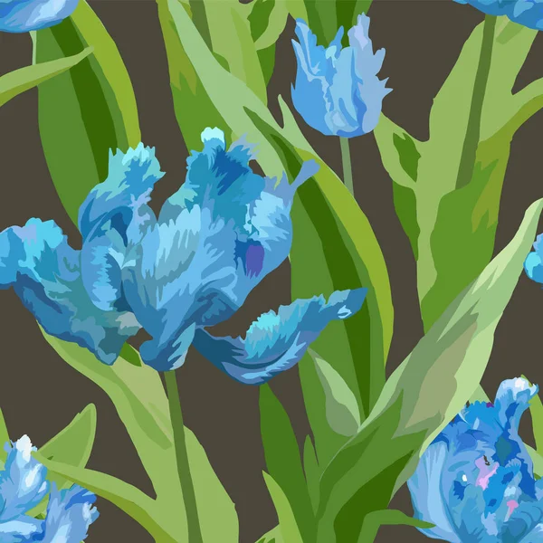 Çiçekli, soyut, pürüzsüz desen. Vektör dosyası.