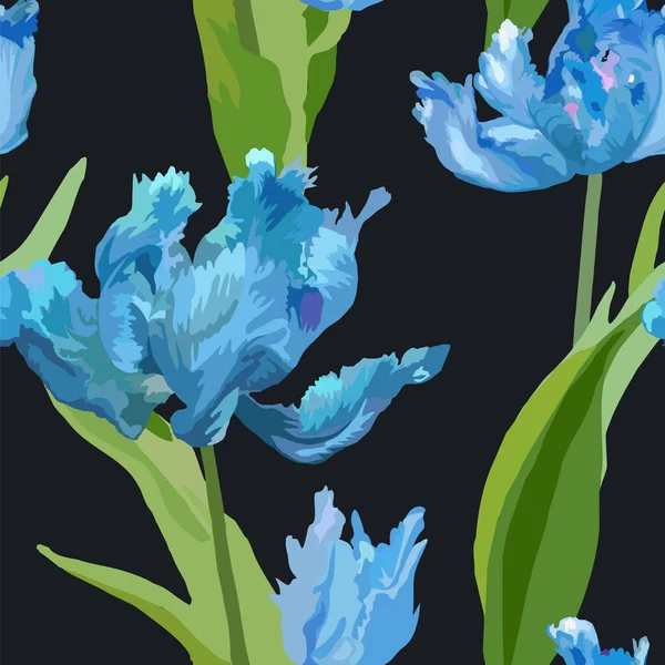 Çiçekli, soyut, pürüzsüz desen. Vektör dosyası.