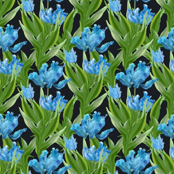 Çiçekli, soyut, pürüzsüz desen. Vektör dosyası.