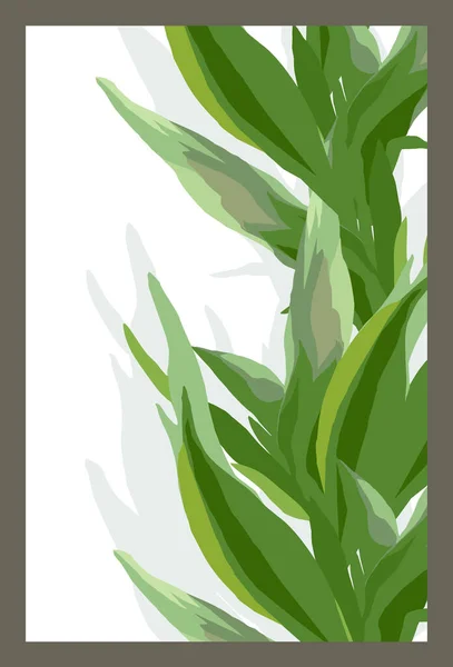 Yapraklı çiçek tasarımı konsepti. Çiçek illüstrasyonu.