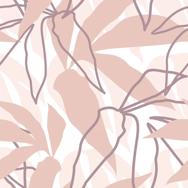 Yapraklı, soyut, pürüzsüz desen. resimleme dosyası.