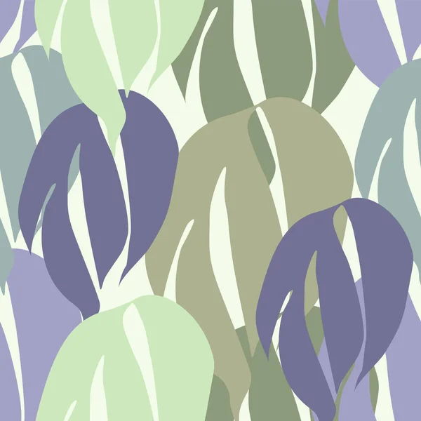 Бесшовный рисунок с абстрактными листьями. Векторный файл. — стоковый вектор