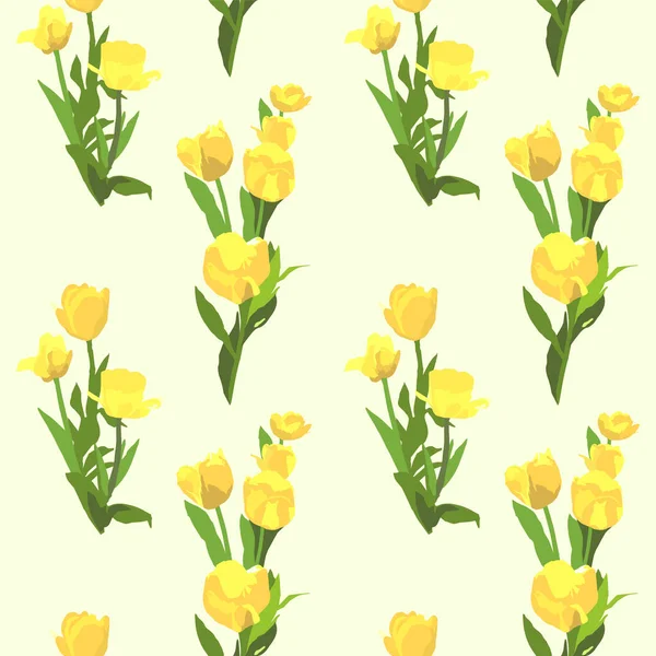 Yapraklar ve çiçeklerle soyut ve pürüzsüz desen.