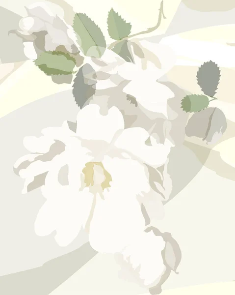 Soyut çiçek tasarımı konsepti. Soyut çiçek illüstrasyonu.