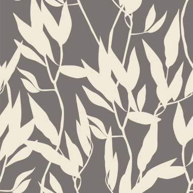 Yapraklı, soyut, pürüzsüz desen. resimleme dosyası.