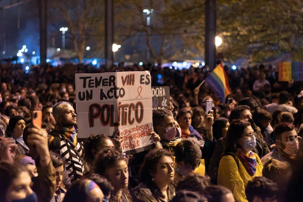 Montevideo Uruguay Septiembre 2021 Marchas Multitudinarias Por Los Derechos Comunidad —  Fotos de Stock