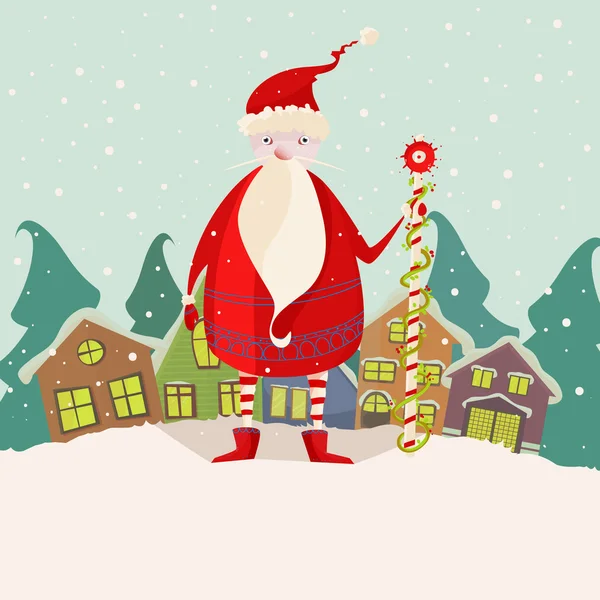 Noel vektör çizim Noel Baba ile