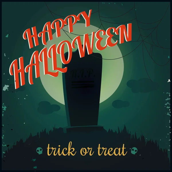 Cadılar Bayramı vektör çizim. Vektör poster.