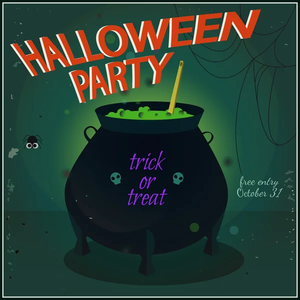 Cadılar Bayramı partisi. Retro poster