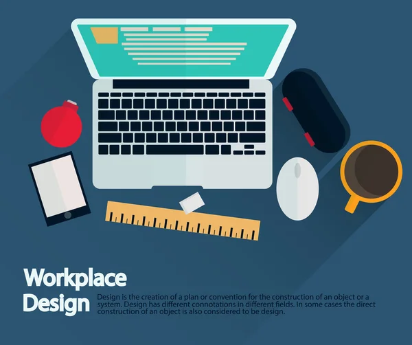 Çalışma alanı. düz tasarım. vektör çizim