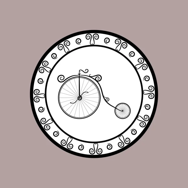 ???????? Bir vintage tarzı retro bisiklet görüntü ile Rgbround simgesi