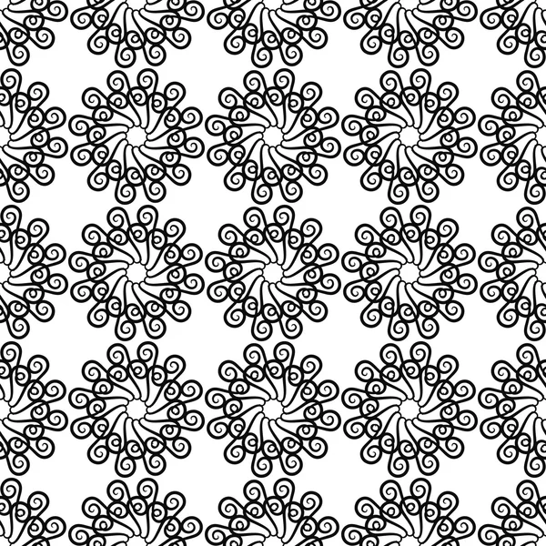 Black and white Background with seamless pattern in islamic style — Stock vektor