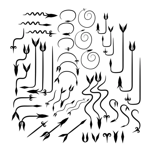 Oklar klasik kaligrafi tarzı bir dizi.