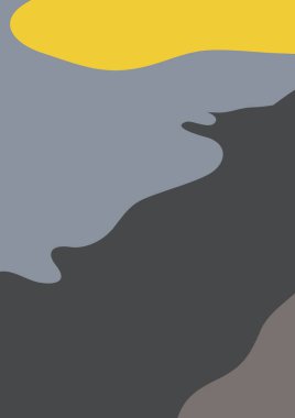 Minimalist tarzda organik şekillere sahip modern soyut dikey (A0) renk arkaplanı