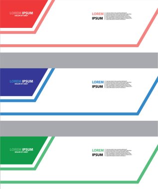 set of simple banner vector illustration