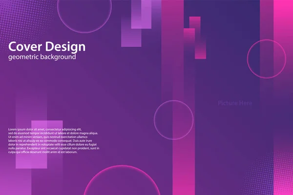 抽象的な幾何学的紫色の背景ベクトル図 — ストックベクタ