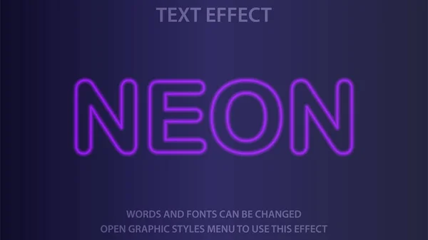 Neon Stijl Witte Kleurrijke Effect Template Met Vet Stijl Gebruik — Stockvector