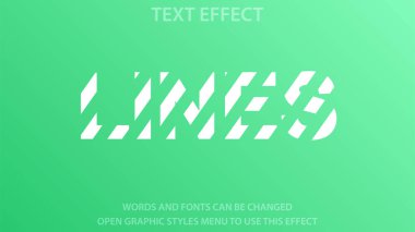 striped lines text effect.EPS 10