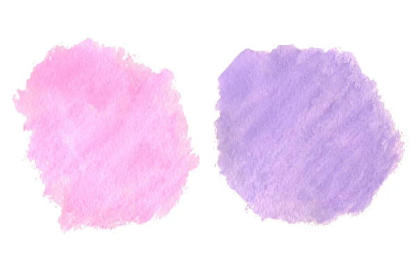 Abstrait dessiné à la main véritable aquarelle fond rose et violet . — Photo