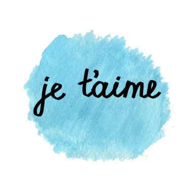 Alıntı ile soyut elle çizilmiş gerçek suluboya mavi nokta