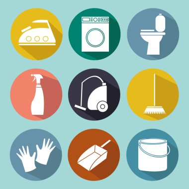 Web afiş, web siteleri, infogr için temizlik hizmeti Satır simgesi