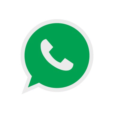 Yeşil konuşma baloncukları telefon görüşmesi simgeleri. Vektör çizimi.