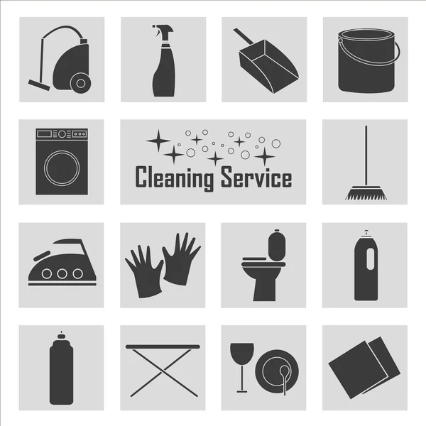 Linea icona del servizio di pulizia per banner web, siti web, infografiche. Modello vettoriale per società di pulizia professionale . — Vettoriale Stock