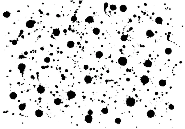 手绘与墨水飞溅，斑点，滴在白色背景。格伦格矢量插图. — 图库矢量图片