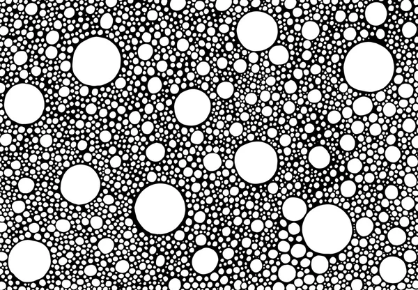 Hand drawn abstract background with doodles, bubbles, circles. Vector pattern black and white illustration can be used for wallpaper, coloring book pages for kids and adults. — Stock Vector