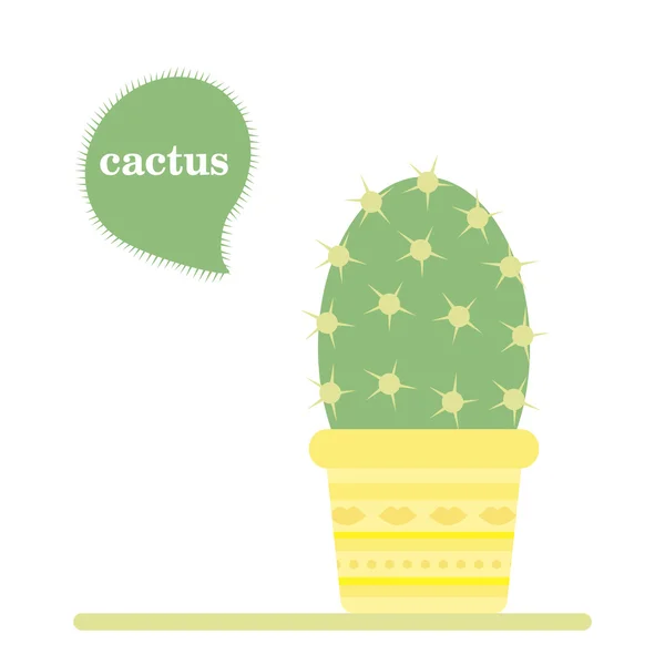 Isolated cactus in a pot. Icon of cactus flower. Desert plant. — Stock Illustration Isolated cactus in a pot. Icon of cactus flower. Desert plant. Royalty Free Stock Vectors
