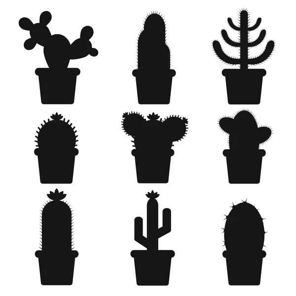 Isolated cactus in a pot. Icon of cactus flower. Desert plant. — Stock Illustration Isolated cactus in a pot. Icon of cactus flower. Desert plant. Vector Graphics