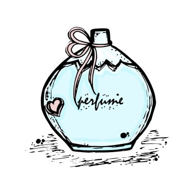 Bir şişe parfüm için kızlar, kadınlar. Moda ve güzellik, trend, aroma. 